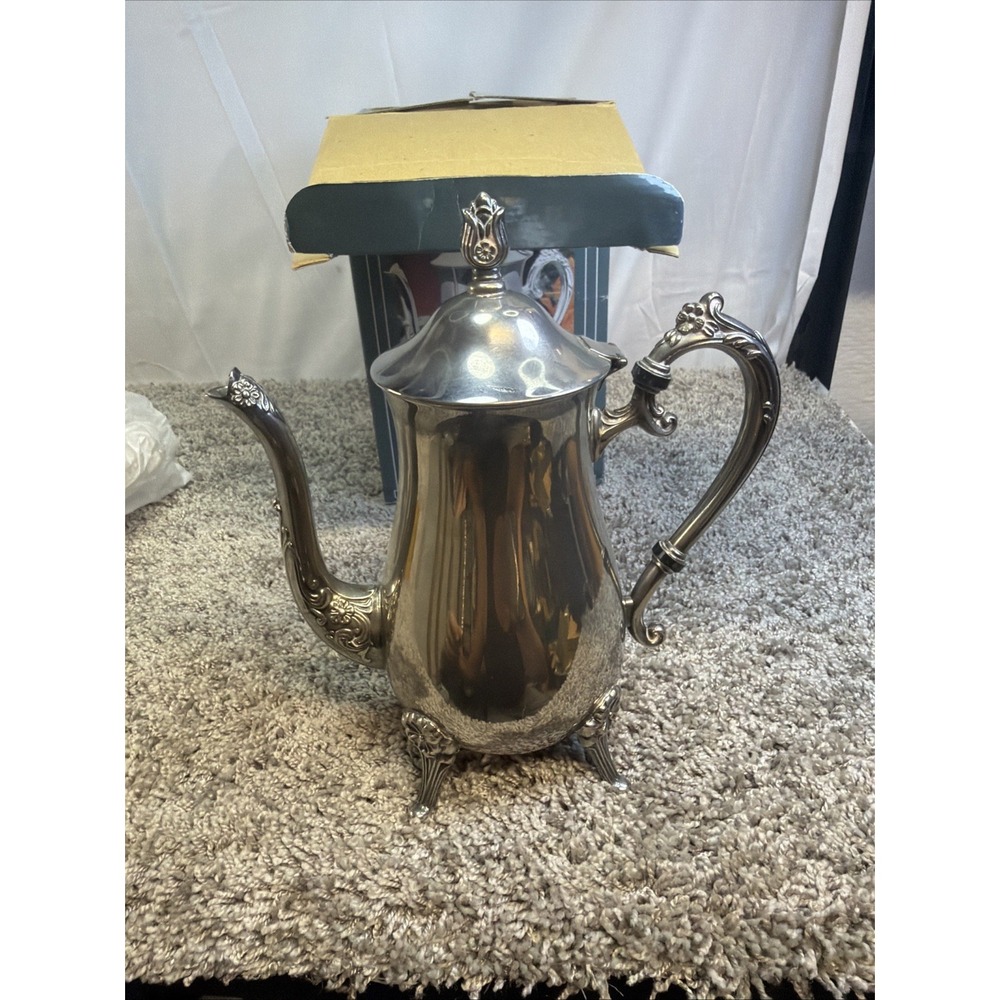 WM. Rogers & Son Silverplate Coffee Pot Post-1940 with Original Box